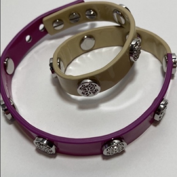 Rustic Cuff Purple and Gold Duo with Pouch - Picture 3 of 8